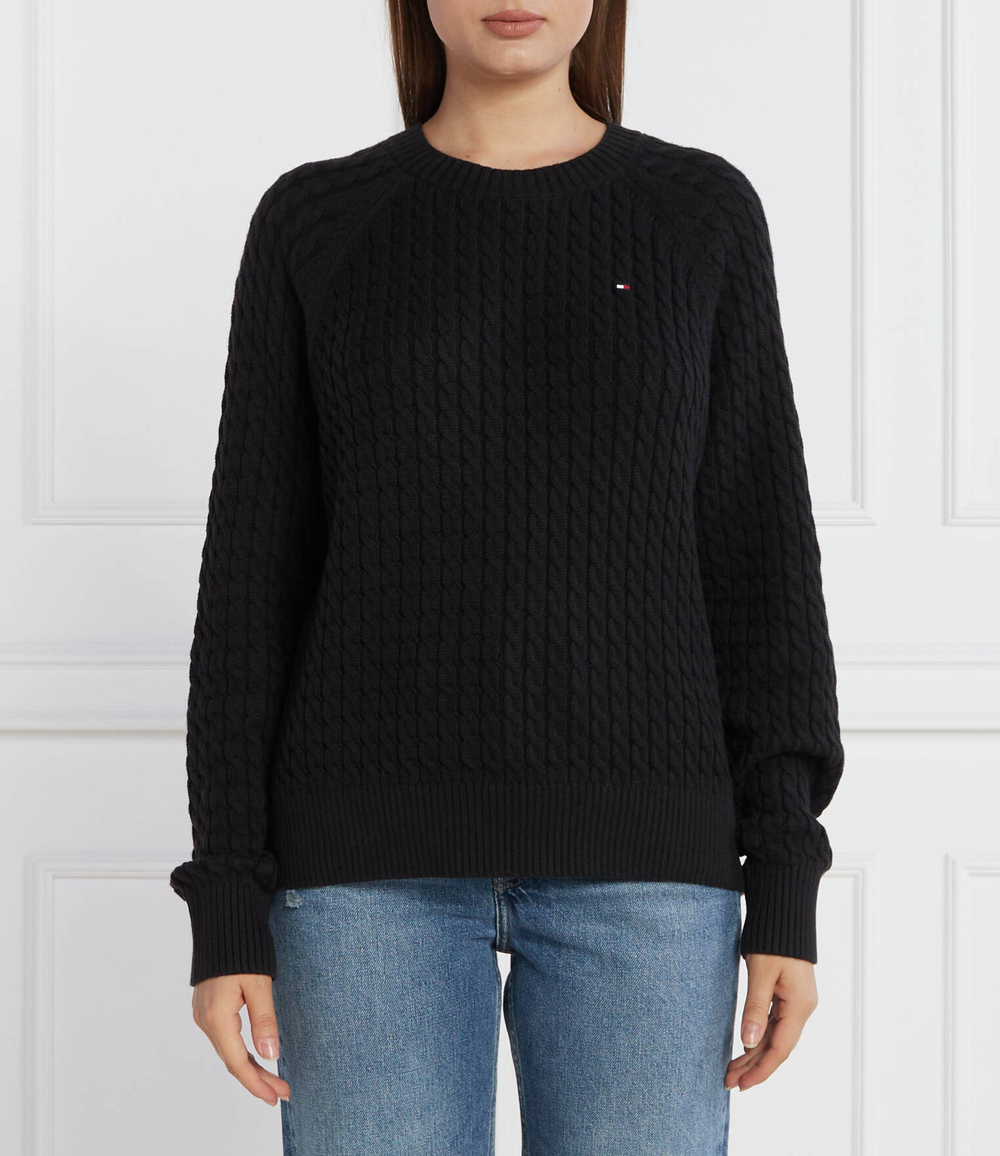 Свитер CO MINI CABLE Tommy Hilfiger - черный(WW0WW39906)