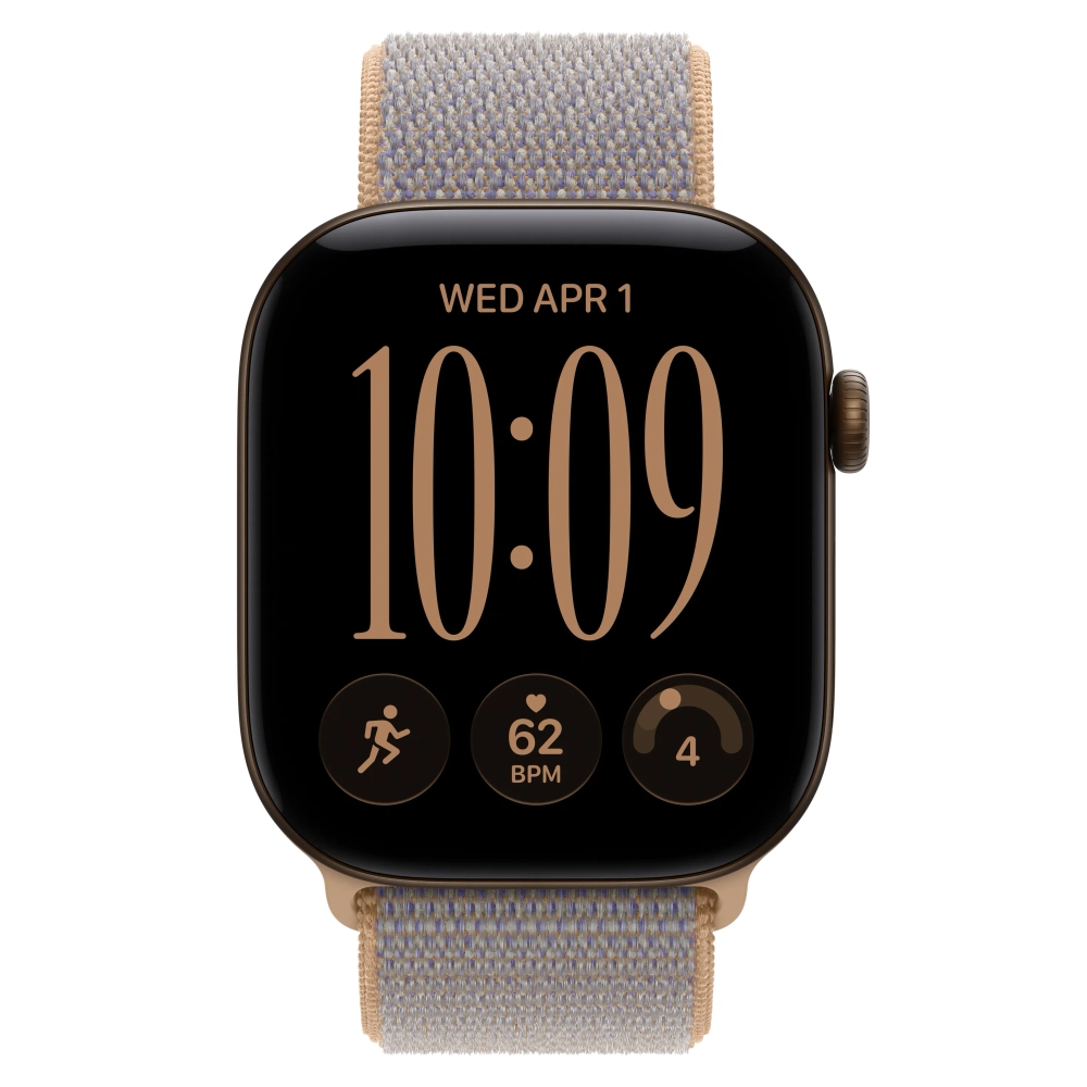 Умные часы Apple Watch Series 12 GPS, 46mm, Dark Bronze Aluminum Case with Chambray Blue Sport Loop