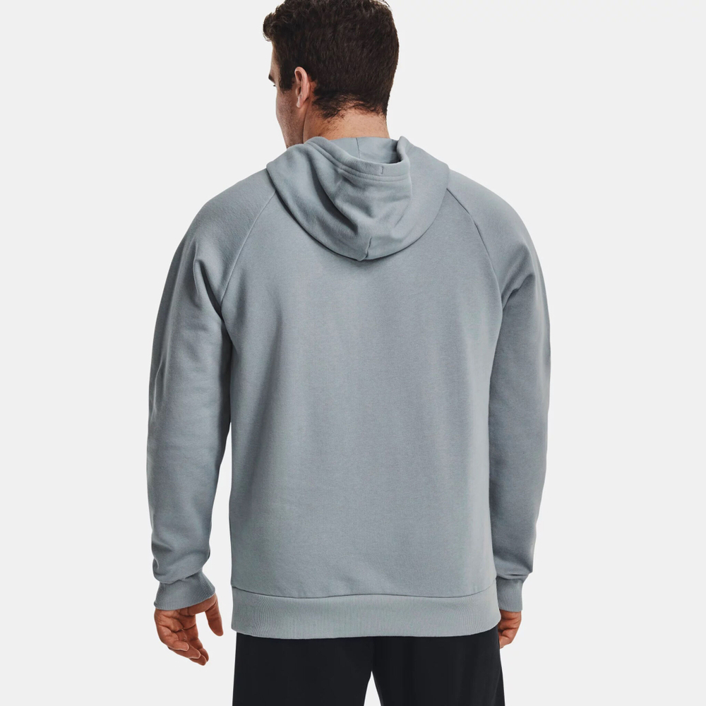 Мужская кофта теннисная Under Armour Rival Big Logo Hoody Men - Blue Grey