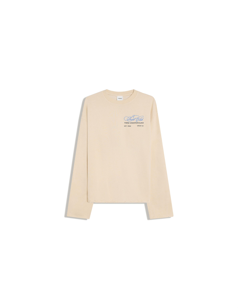 Мужской свитшот с круглым вырезом и принтом, арт. 3735/190 - BERSHKA