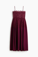 Платье из двух тканей на бретелях - H&M