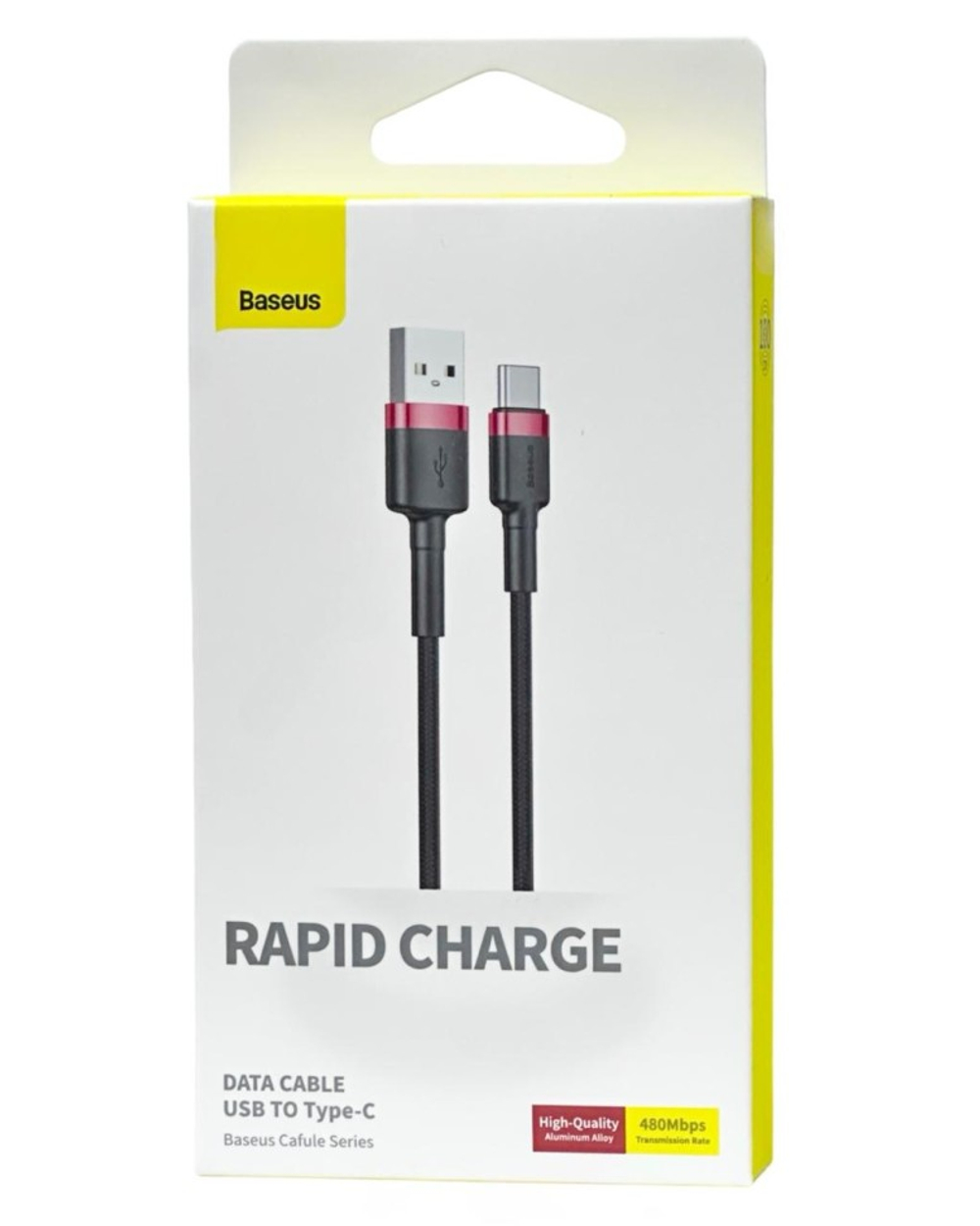 Usb Кабель-зарядка TYPE-C Baseus Cafule 3A 1м (CATKLF-B91) красно-черный