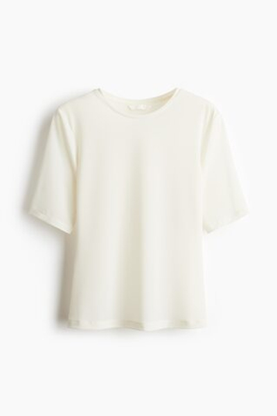 Облегающая футболка — Кремовый - H&M