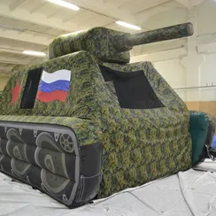 Надувной батут "Танк" 6 х 4 х 3,5 метра