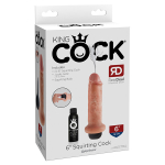 Телесный фаллоимитатор-реалистик 17,8см с функцией семяизвержения PipeDream King Cock 6 Squirting Dildo 5606-21
