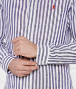 Льняная рубашка POLO RALPH LAUREN - фиолетовый(710837274)