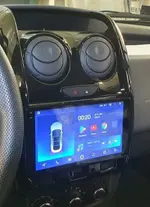 Магнитола для Renault Duster 1 2015-2020, Lada Largus 2021+ (мультируль/джойстик, рамка большая глянец) - FarCar S500-TS20 монитор 9.5" 2K QLED на Android 14, Быстрейшая, CarPlay, 4G SIM-слот