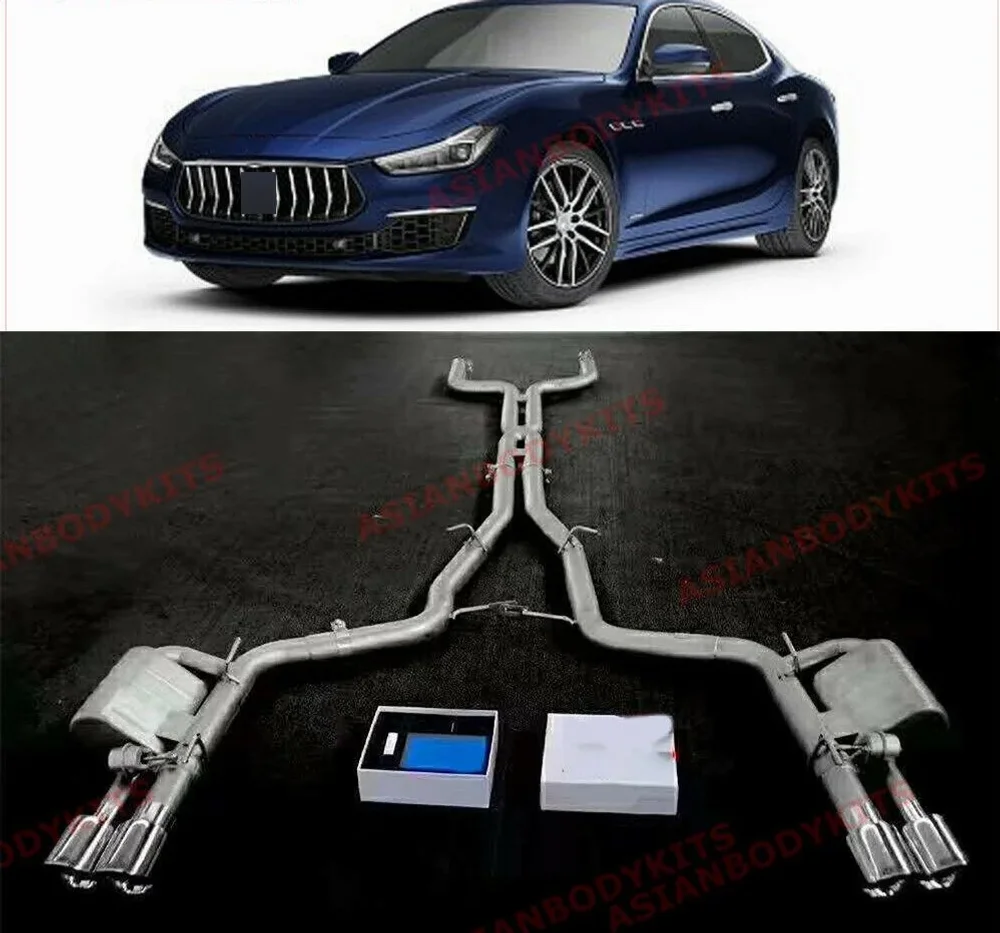 Выхлопная система с заслонками для Maserati Ghibli M157 2013+ (3.0T)