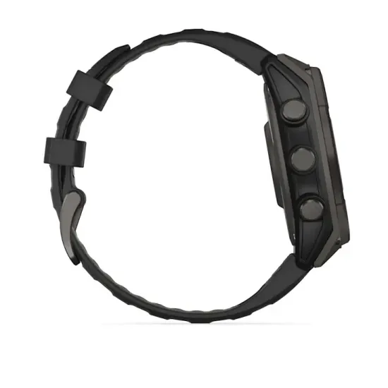 Мультиспортивные GPS часы Garmin Fenix 8 (47 mm) Solar, Sapphire Carbon Gray DLC Titanium with Black/Pebble Gray 010-02906-11