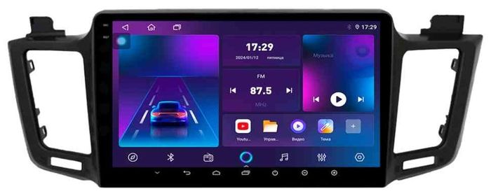 Магнитола для Toyota RAV4 XA40 2012-2019 - Parafar PF468RN2K на Android 13, Быстрая, QLED+2K, CarPlay, 4G SIM-слот