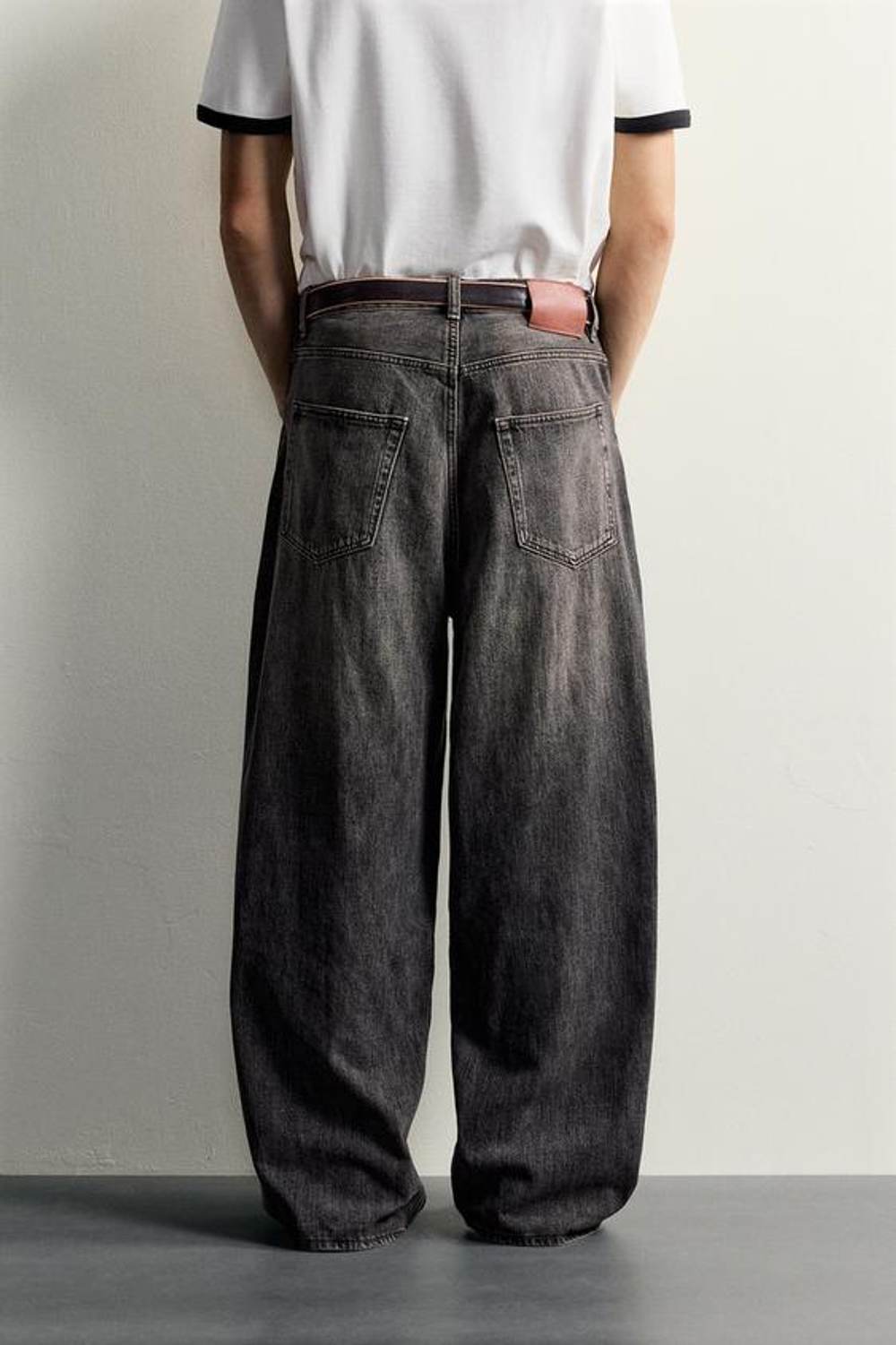 ZARA ДЖИНСЫ BAGGY FIT, КОРИЧНЕВЫЙ