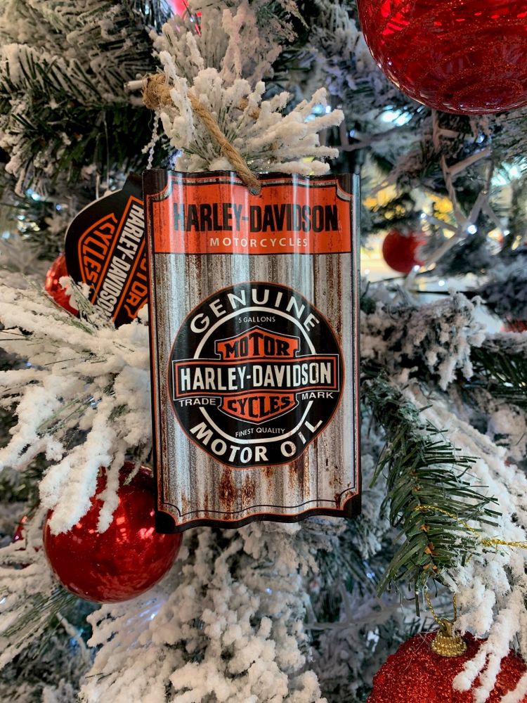 Елочная игрушка Genuine Oil Corrugated Metal Harley-Davidson