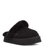 Тапочки на платформе UGG DISQUETTE чёрного цвета.