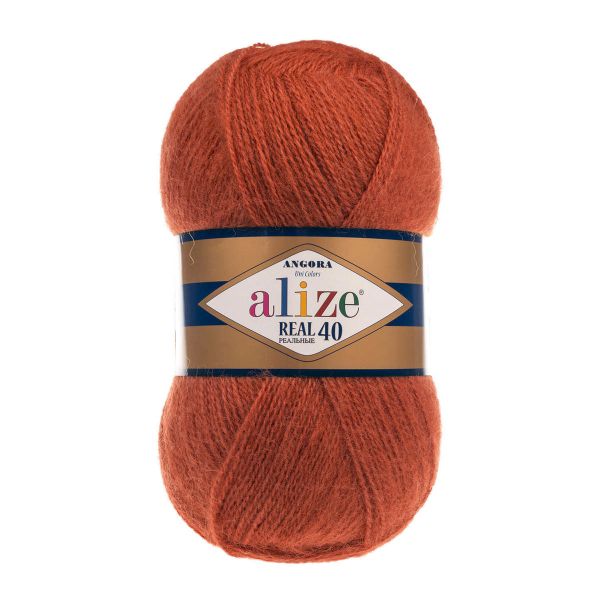 Пряжа Alize (Ализе) Angora Real 40 / уп.5 мот. по 100 г, 430м, 036 терракотовый A