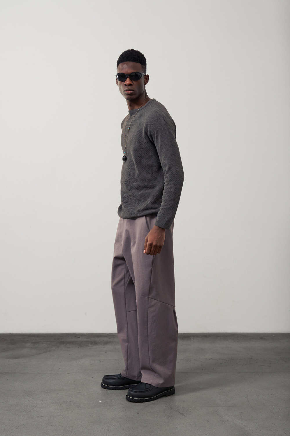 Брюки Blue Monte Base Fit Trousers "Dayan Purple Gray"