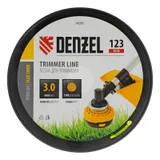 Леска для триммера круглая, 3,0мм х 123м, на DIN катушке FLEX CORD,  Denzel — фото 3