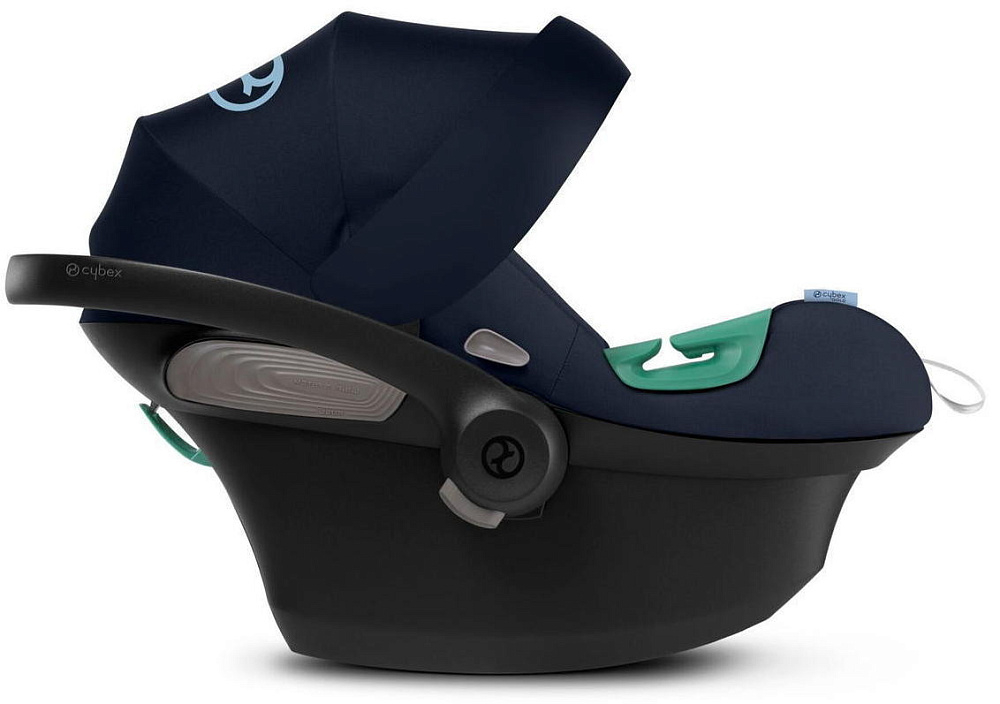 Коляска Cybex Balios S Lux TPE complete Aton S2 Ocean Blue 3 в 1 Seashell Beige с дождевиками