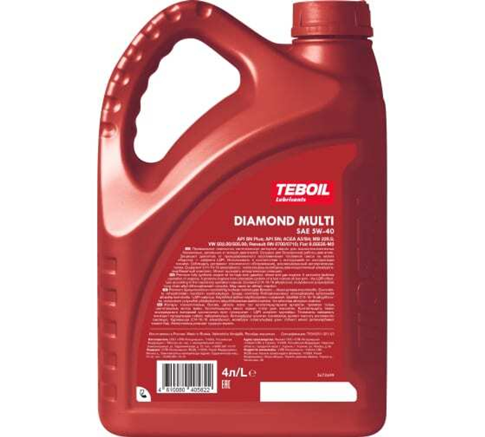 Масло TEBOIL Diamond Multi 5W40 SN/SN Plus A3/B4 (4л) синтетика