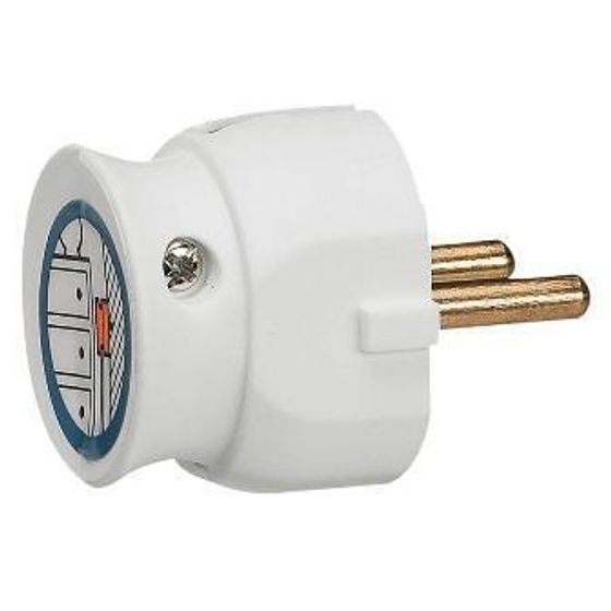Вилка электрич. каб. Helium 16А нижний ввод с заземл. бел.Leg 050188