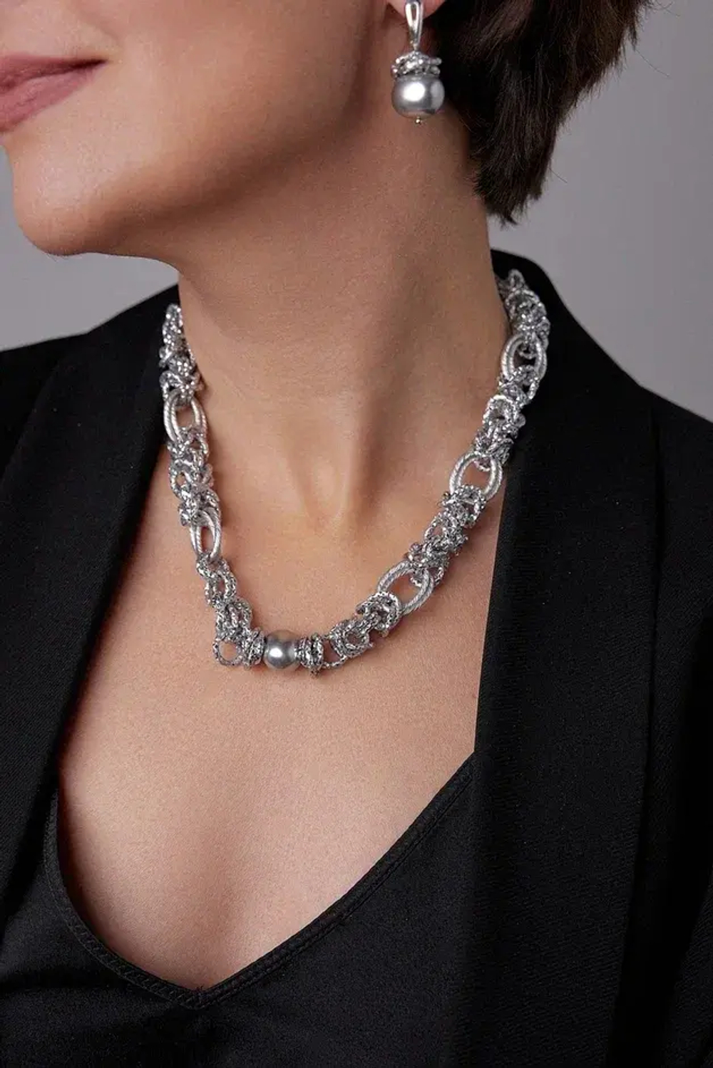 HMG 1131 S/Gray Серьги арт.0790