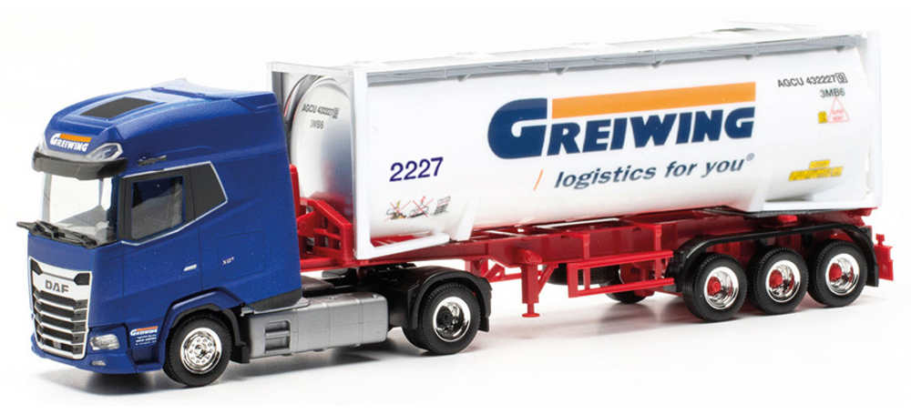 Грузовик DAF XG+ полуприцеп танк-контенер "Greiwing"