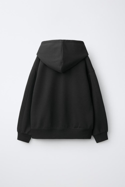 ZARA КОМПЛЕКТ ИЗ ХУДИ И БРЮК С НАДПИСЬЮ, СЕРЫЙ