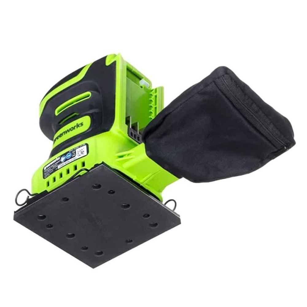 Плоская шлифовальная машина Greenworks G24SS14, 24V, 115x140мм, 5500 об/мин, амплитуда 1,6 мм, без АКБ и ЗУ (3100507)