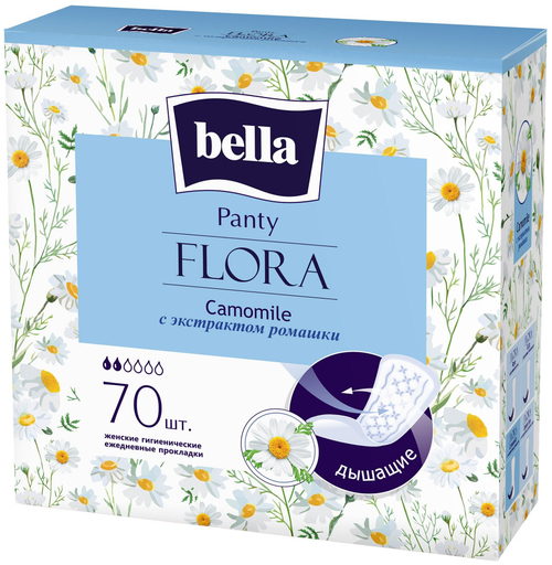 ЕЖЕДНЕВНЫЕ КЛАССИЧЕСКИЕ ПРОКЛАДКИ BL PNT FLORA CAMOMILE 70ШТ 2985