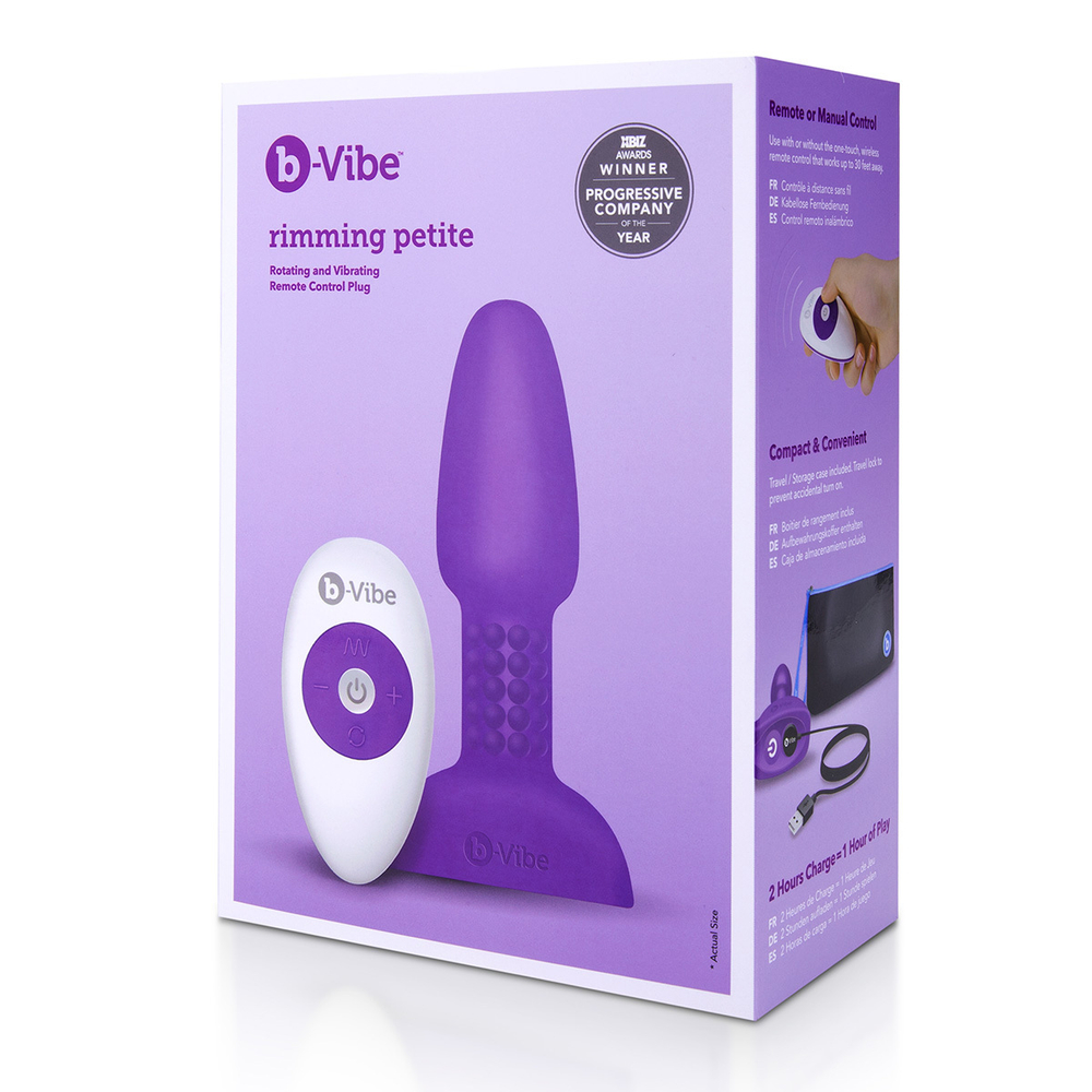 b-Vibe Rimming Petite - Анальная пробка с риммингом 