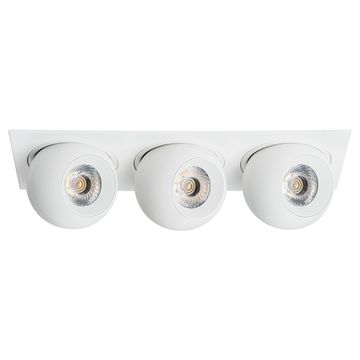 Комплект из светильников и рамки 3*LED 27W 3000K i536626262 белый InteroBall Lightstar