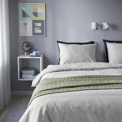 IKEA PILTANDVINGE  (ИКЕА ПИЛТАНДВИНГЕ)  -  Пододеяльник и наволочка - серый 150x200/50x60 см