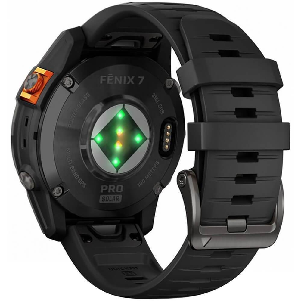 Умные часы Garmin FENIX 7 PRO Solar Edition 47 мм серый с черным ремешком