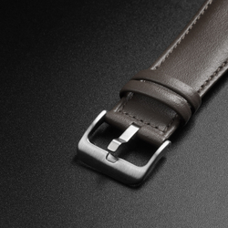 Ремешок из кожи серого цвета от Dux Ducis для смарт часов Apple Watch 42, 44, 45, 46, 49мм, серия YS Series