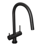 Смеситель для кухни Abelsberg Aera EMF71709MB c вытяжным изливом и возможностью подключения фильтра для воды, цвет матовый черный