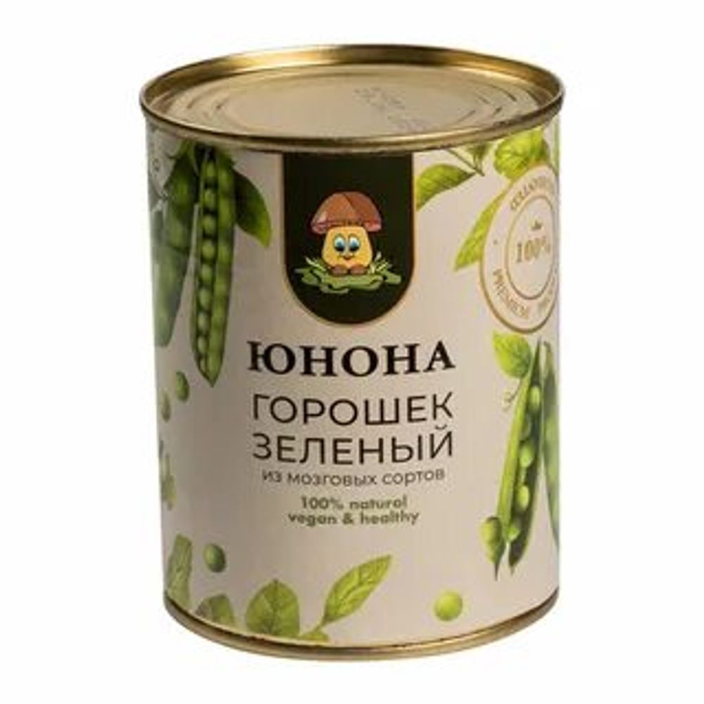 Горошек зеленый в/с 720г ст/б Юнона