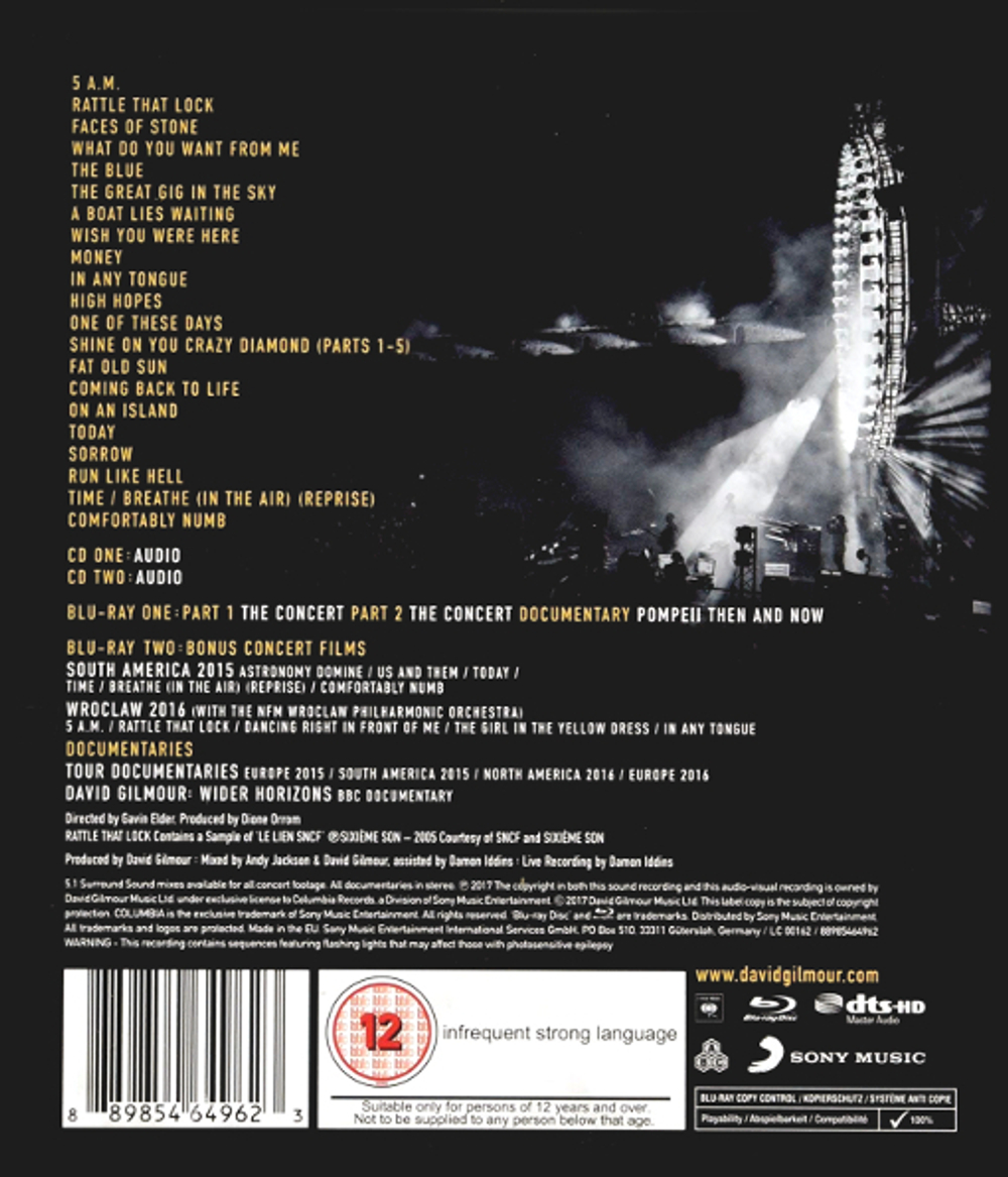 David Gilmour / Live At Pompeii (2CD+2Blu-ray)