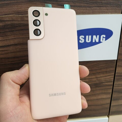 Крышка для Samsung S21 - задняя панель премиум качество (розового цвета)