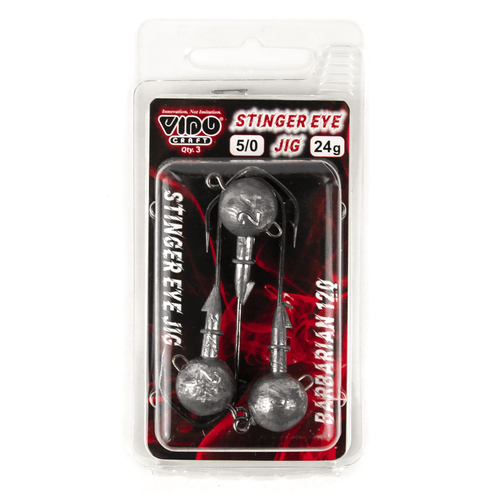 Джиг некрашеный Stinger Eye Jig, крючок Vido Craft VD-079 5/0 (3шт/уп)