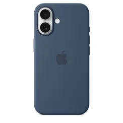Чехол Silicone Case MagSafe для iPhone 16 Синий