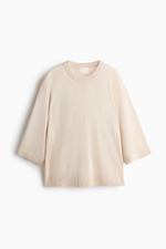 Тонкий трикотажный топ с короткими рукавами - H&M