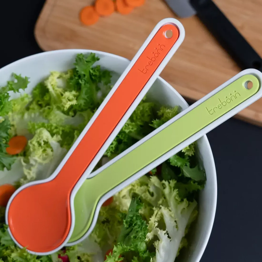 Набор столовых приборов для салата 2 предмета Trebonn Serveware зеленый/белый