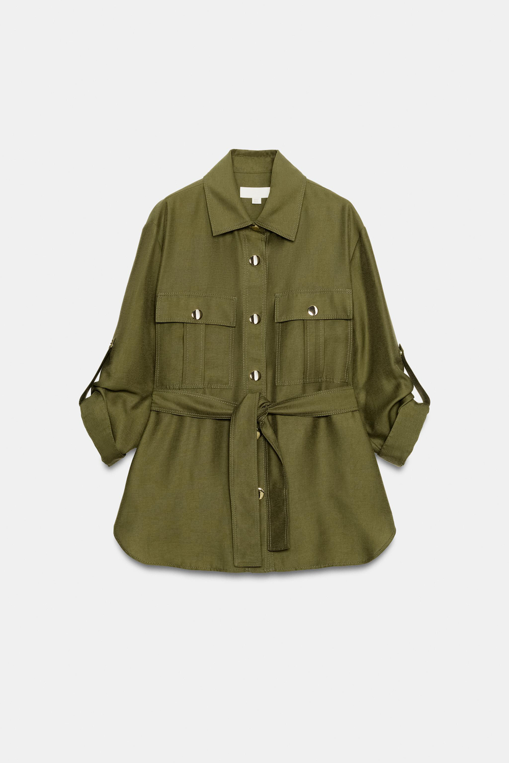 КУРТКА В СТИЛЕ САФАРИ С ПОЯСОМ — ZARA