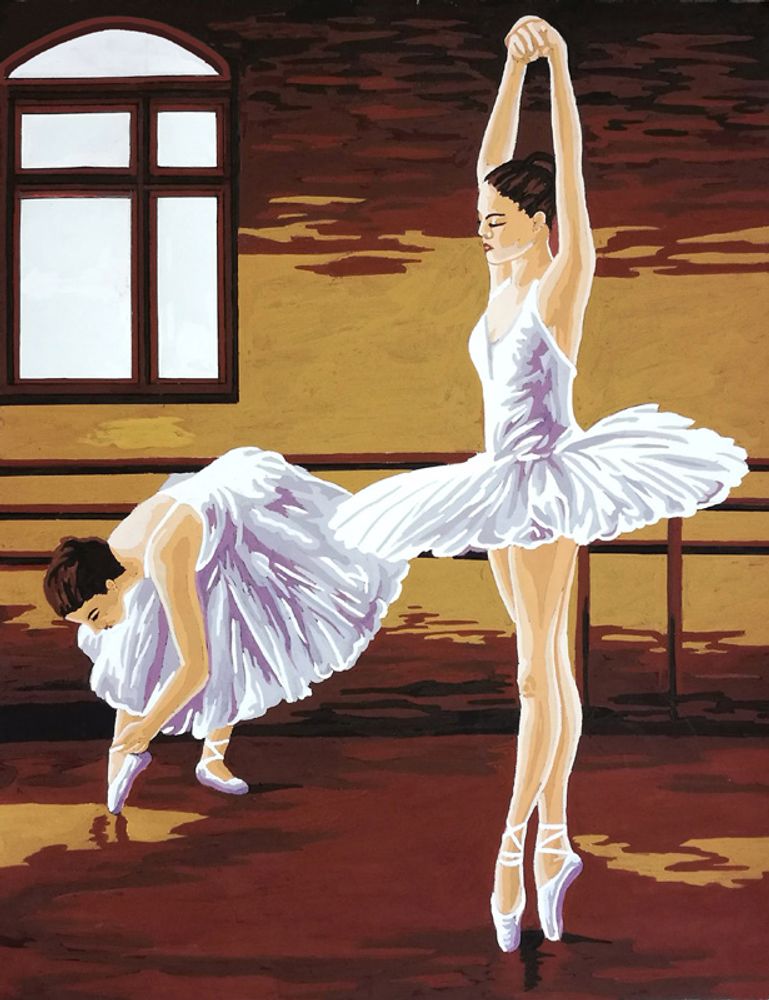 Рисунок для вышивания Soulos (канва жесткая), Уроки балета, 60х50 см Рисунок для вышивания Soulos (канва жесткая), Уроки балета, 60х50 см