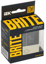 BRITE Кнопка звонка с индикацией для отелей 10А ВС10-1-9-БрКр бежевый IEK
