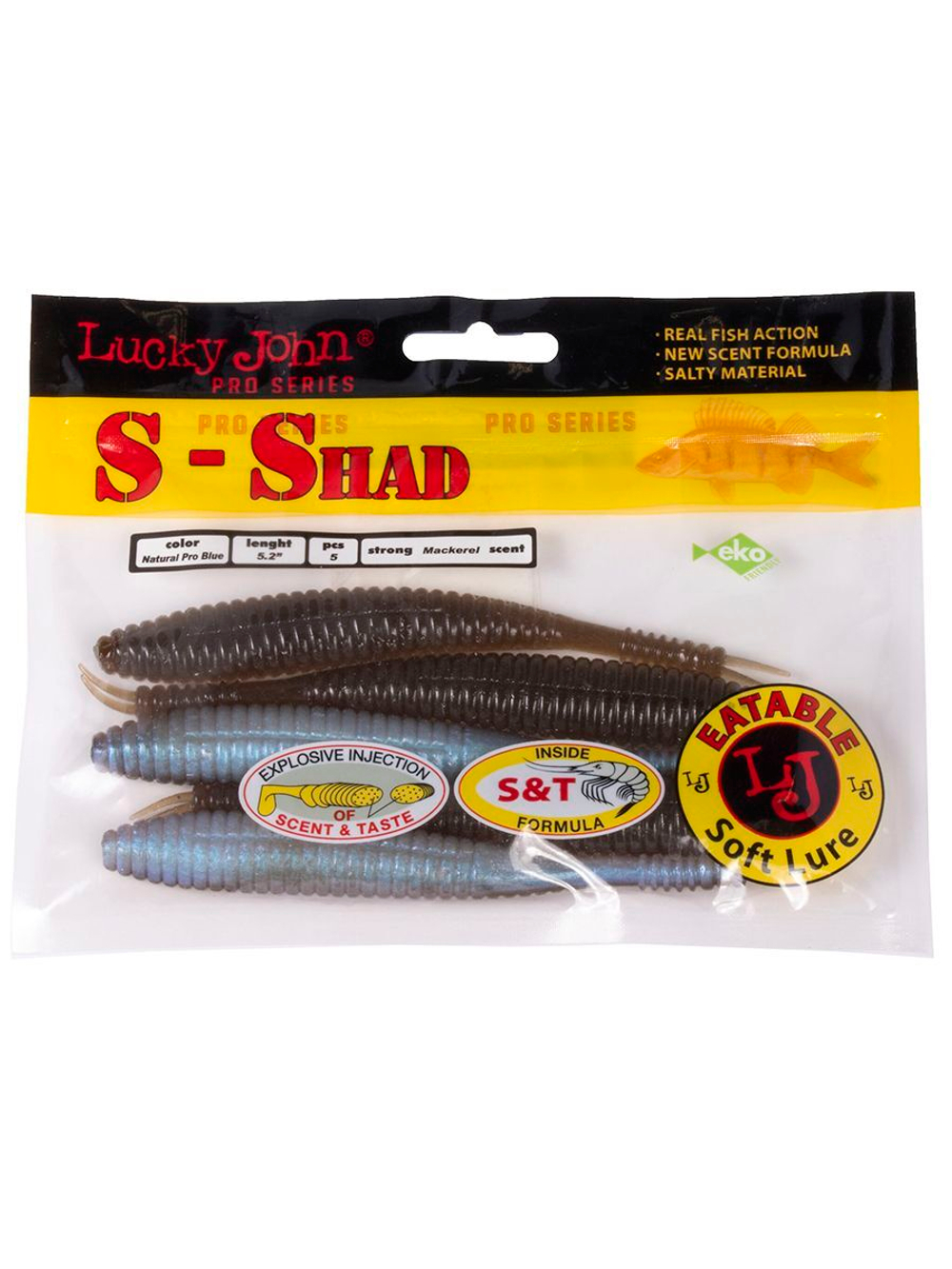 Черви съедобные LUCKY JOHN Pro Series S-SHAD 5.2in (13.20)/085 5шт.