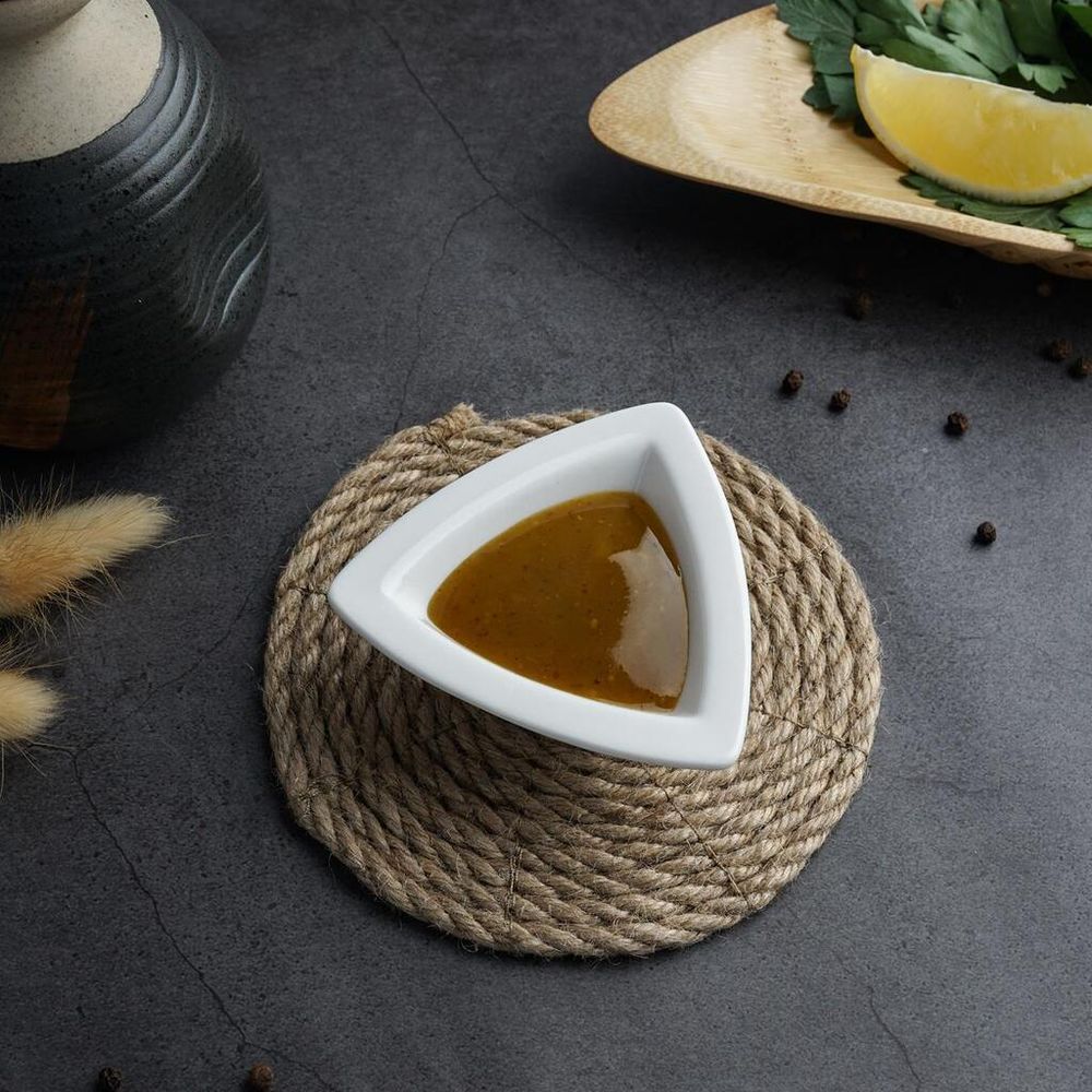 Соусник 20 мл 8*8 см h2,5 см Mini Mix треугольник белый фарфор P.L. Proff Cuisine [6]