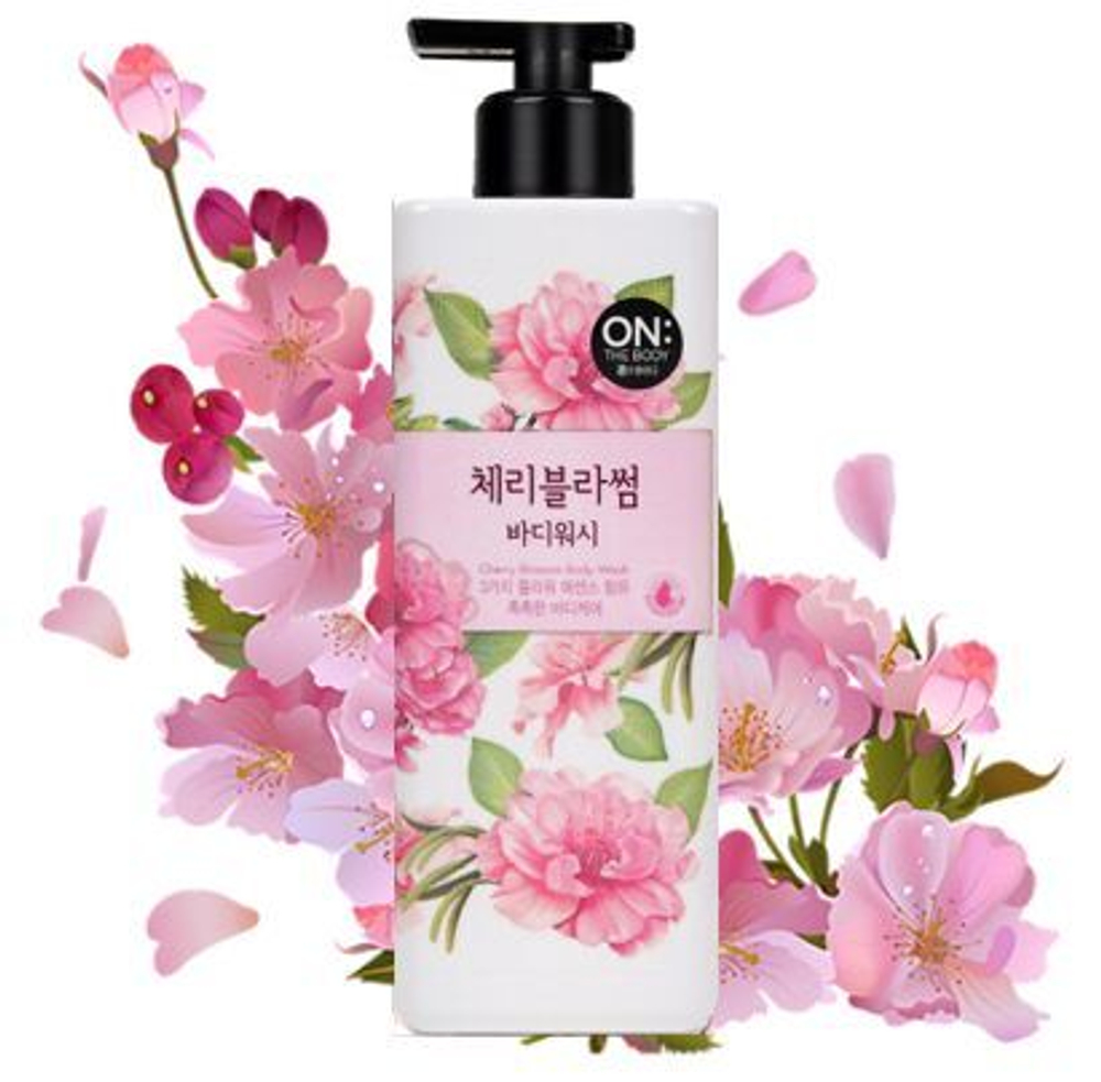 Гель для душа парфюмированный Цветущая вишня ON:The Body Blooming Cherry Blossom Body  Wash, 480 мл