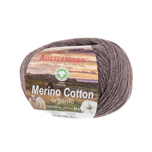 Пряжа Austermann (Аустерманн) Merino Cotton organic / уп.10 мот. по 50 г, 230 м, 12003