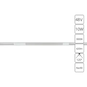 Магнитный трековый светодиодный светильник 10W 3000K A7283PL-1WH белый Optima Arte Lamp