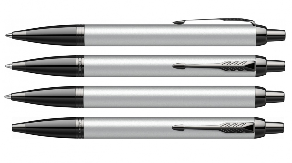 Шариковая ручка Parker IM Achromatic, Grey BT,стержень: M, цвет чернил: blue, в подарочной упаковке.